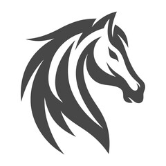Minimalist Horse Head Design for Modern Brands.