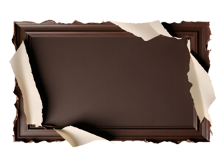 Torn Paper Reveal Brown Background with Ripped Edges Effect