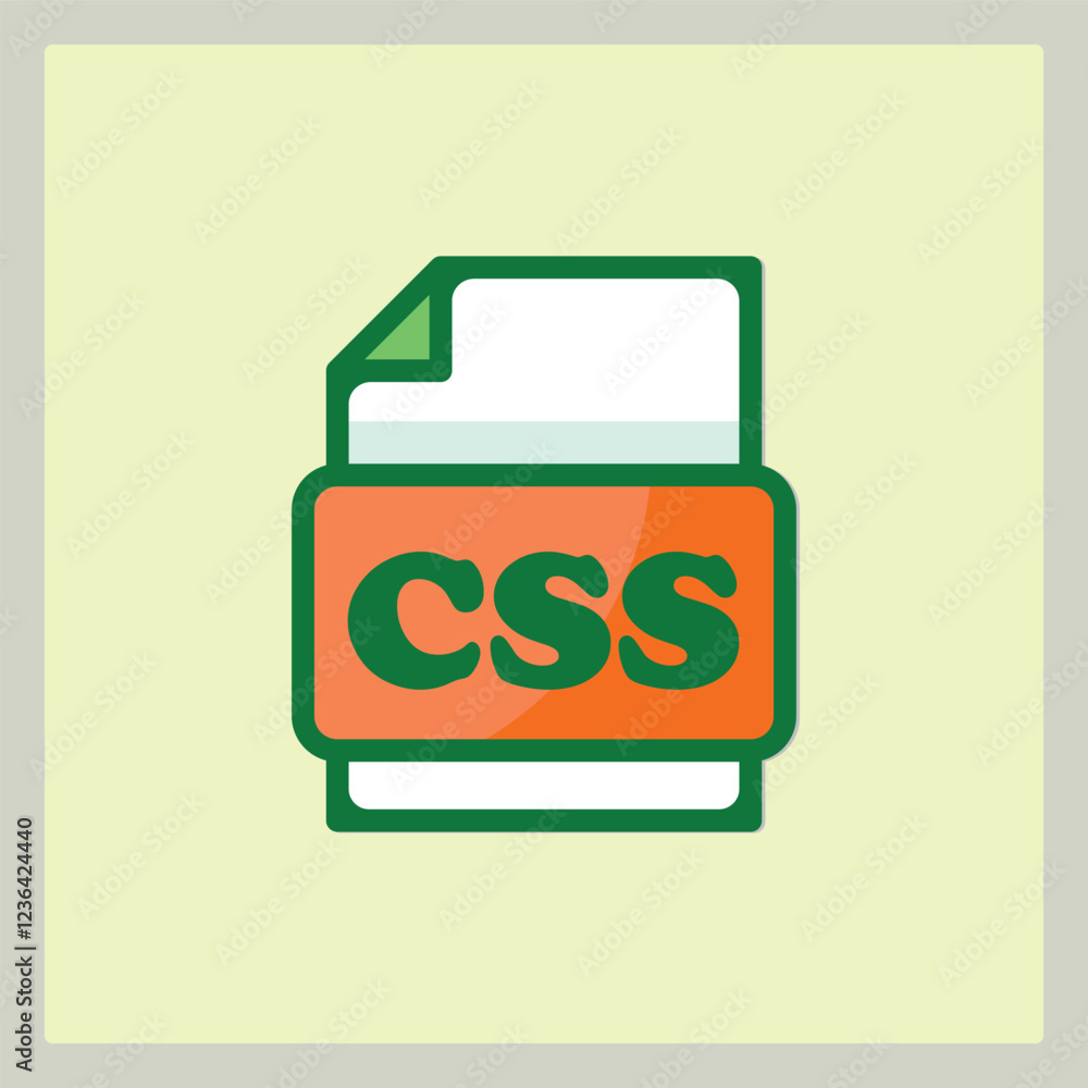 Poster css file icon graphic design illustration representing web development technology