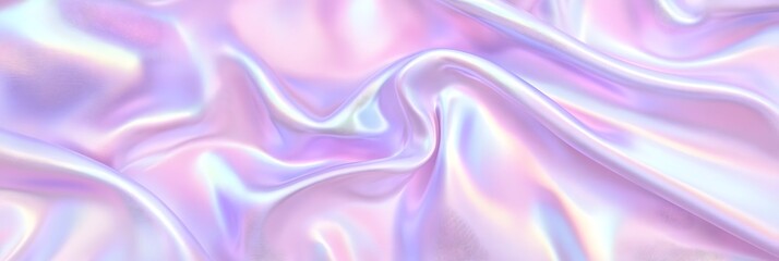 Obraz premium Iridescent Fabric Drapes Softly, Shimmering Beauty