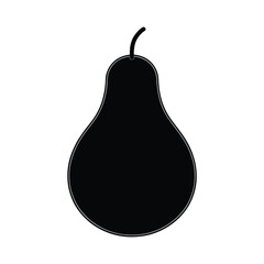 pear isolated on white vector illustration