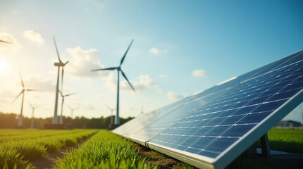 Renewable Energy Revolution: Wind Turbines and Solar Panels in Action