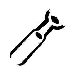 Bottle opener silhouette white background