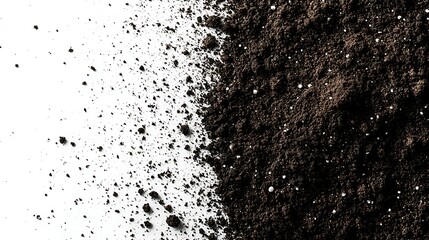 Dark Soil Texture with White Granules