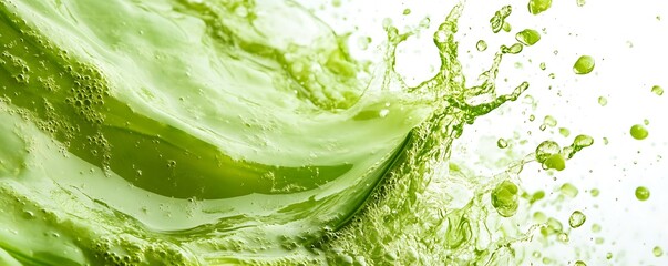 Dynamic green splash action abstract image studio high-speed photography