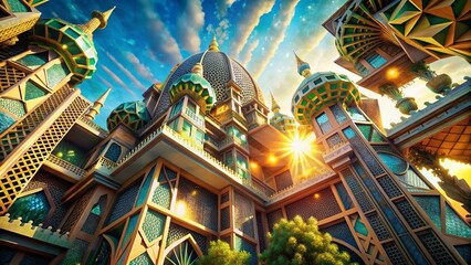 Fototapeta premium Springen 3D Architectural Masterpiece