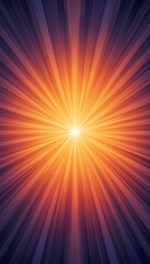 Obraz premium Abstract Radiating Light Burst Orange And Purple Hues