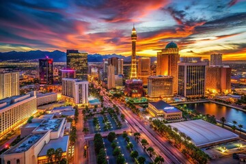 Sunset over the Las Vegas Strip