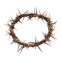 Fototapeta premium Thorny Circular Crown With Sharp Spikes for Symbolic Representation