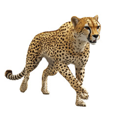 Fototapeta premium Majestic Cheetah Walking Gracefully in Natural Habitat