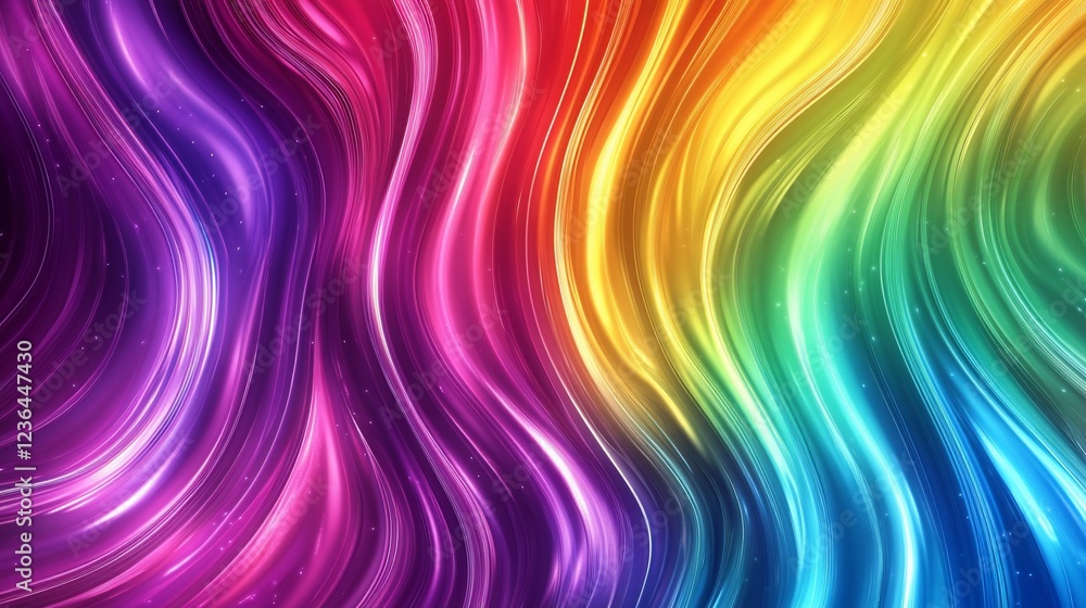 Aufkleber abstract colorful wave background with light effects and flowing lines design