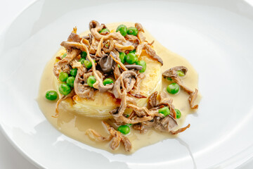 restaurant food on a white background. 