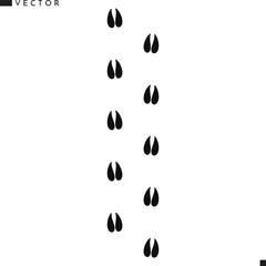 Impala paw print vector illustration. Wild animal track 