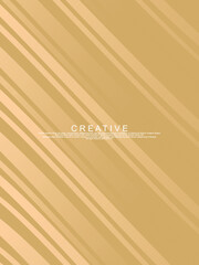 Curved lines textured brown background design. Abstract background with shiny brown gradient colors. Modern vector template.