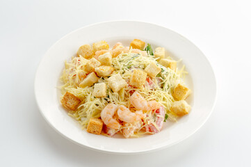restaurant food on a white background. 