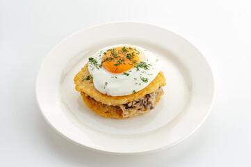 restaurant food on a white background. 