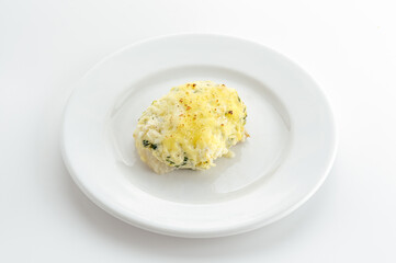 restaurant food on a white background. 