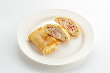 restaurant food on a white background. 