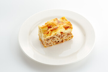 restaurant food on a white background. 