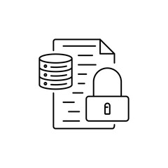 Outline Lock icon, represents controlled access.