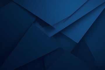 Obraz premium Abstract Deep Blue Geometric Background with Layered Triangles and Shadows