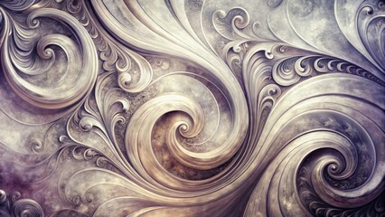 Abstract photographic background: silver, purple, gray swirls in a vintage artistic style.
