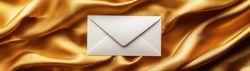 Elegant greeting card presentation on luxurious golden satin background highlighting creative design and personal touch stunning visual appeal