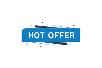 Hot offer banner template web element or announcement. vector design flat.