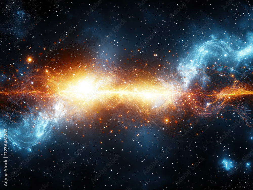 Aufkleber visualization of quantum wave function reveals glowing probability clouds and interference patterns 