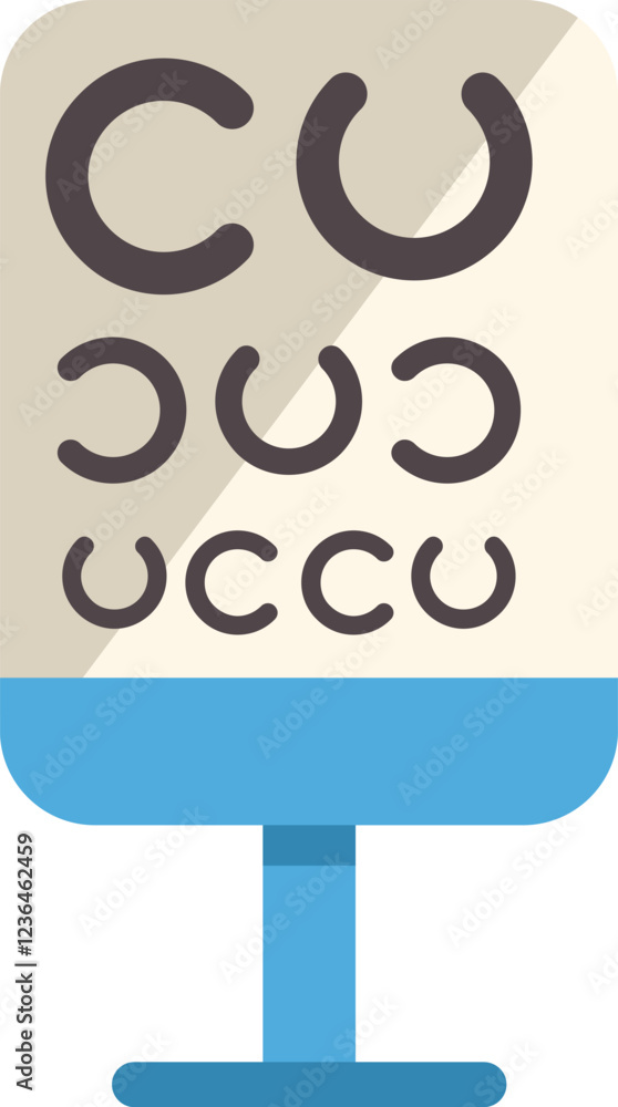 Aufkleber simple icon of a snellen eye chart, commonly used for testing visual acuity