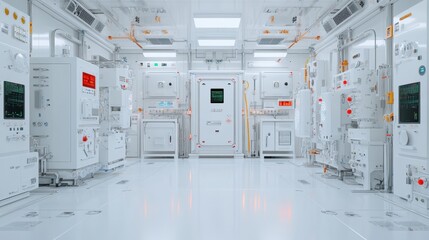 Futuristic Laboratory Interior with Advanced Equipment and Technology
