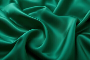 Obraz premium Emerald Green Silk Drape Abstract Background Texture