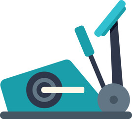 Blue stationary recumbent exercise bike for working out and staying fit