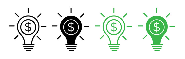 Money idea icon vector graphics