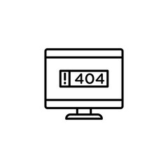 Error 404 page icon vector graphics