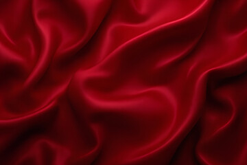 Obraz premium Crimson Silk Drapery: Luxurious Red Fabric Background Texture