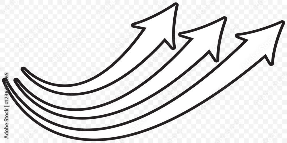 Poster a long black curved arrow. curve arrow icon. curved arrow right direction vector icon. black rounded