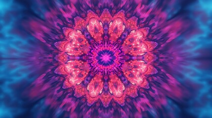 Vibrant Colorful Mandala Design with Intricate Patterns and Textures