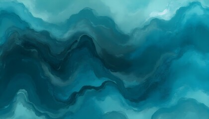 Obraz premium Abstract watercolor paint background by teal color blue and green with liquid fluid texture for background, banner