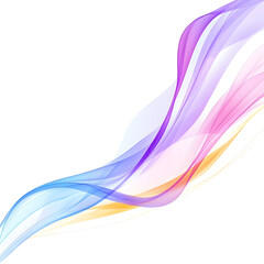 Fototapeta premium Abstract colorful swoosh background with soft smooth elegant waves on white background. Copyspace