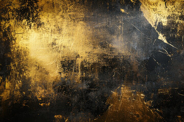 Distressed golden abstract texture with dark rugged contrasts and depth.