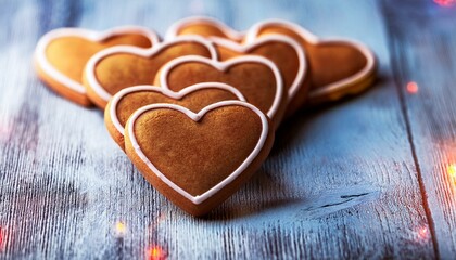 mini heart shaped gingerbread cookies