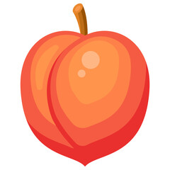 Flat Peach Icon