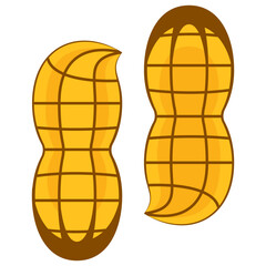 Flat Peanut Icon
