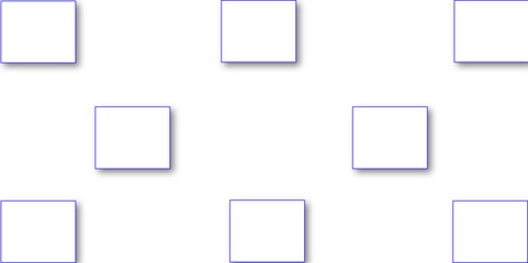 Simple Square cube box plate board on white wall background. 3d rendering. Multiple Horizontal Business Card Modern Mockup for Branding Presentation, Corporate Identity, Advertising, Graphic design.