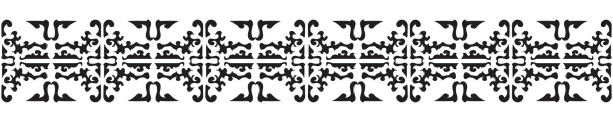 Vintage ornamental border design with ethnic pattern.