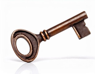isolated old rusty key