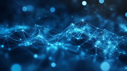A captivating digital network background filled with blue connections.