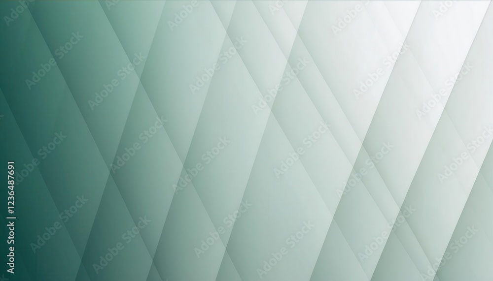 Aufkleber soft green diagonal abstract background with subtle brushed texture, geometric intersecting shapes, light gradient design for minimalistic design, digital artwork