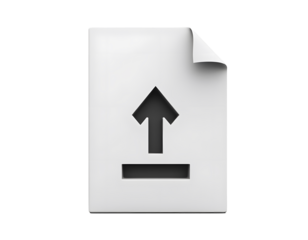 Upload Icon: 3D Render of a Simple Upload Symbol